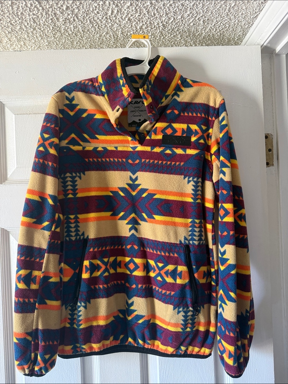 Women’s Patterned Kavu Fleece Pullover-Multicolor